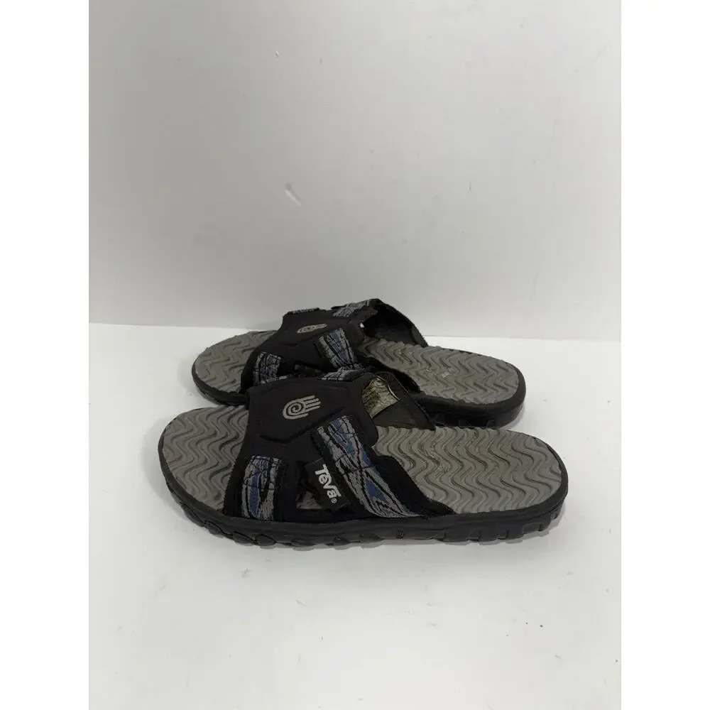 Teva Men's Slide Hiking Sandals Sz 6 Slippers Sandal Black Blue Outdoors‎